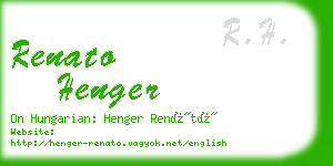 renato henger business card